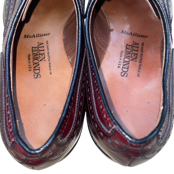 Allen Edmonds Men’s Brown Leather McAllister Wingtip Dress Shoes Size 10.5 B main image 4
